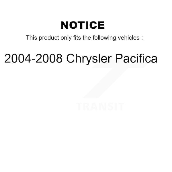 Front Rear Semi-Metallic Brake Pads Kit For 2004-2008 Chrysler Pacifica